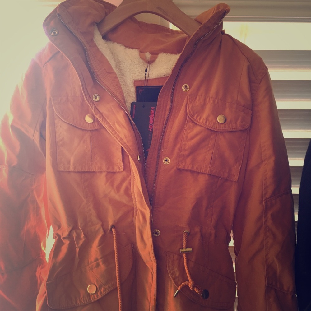 Orange cotton jacket